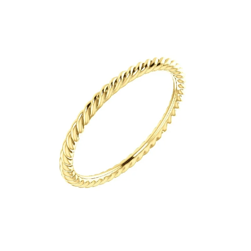 Women's rings retro-chic-Skinny Rope Ring