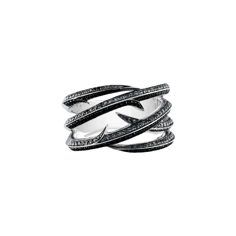 Women's rings garnet-Black Diamond Thorn Embrace Wrap Ring