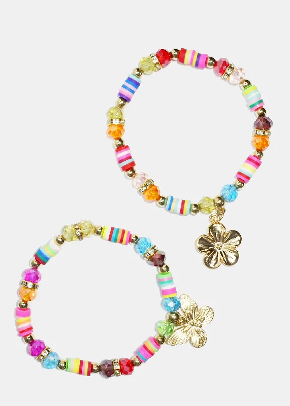 Women's bracelets refined-bangle-Colorful Beaded Charm Bracelet