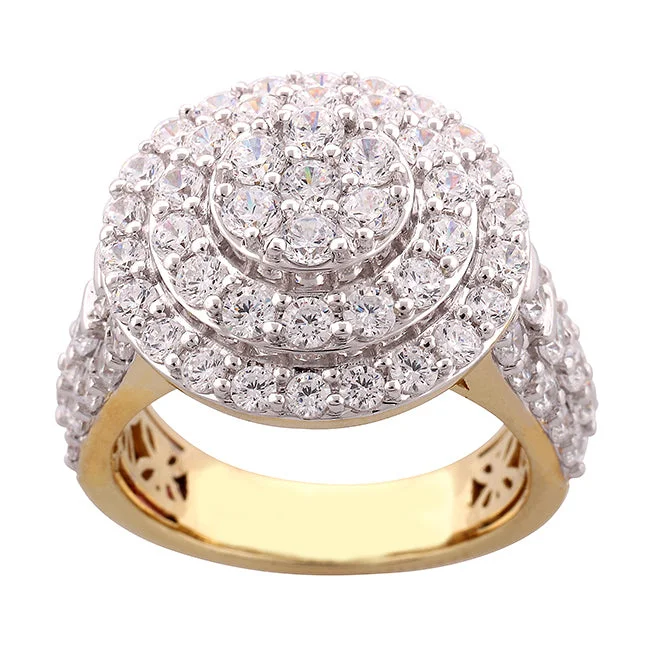 Women's engagement rings delicate-stone-Red Hot Deal  3 CTW Diamond Engagement Ring in 10KT Yellow Gold