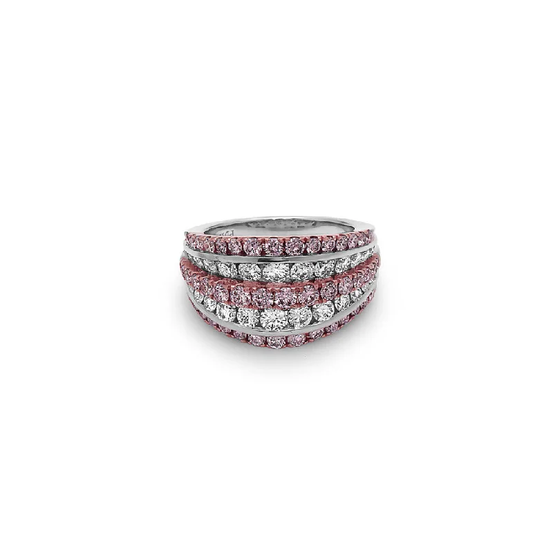 Women's rings rare-design-Pink Diamond Ring