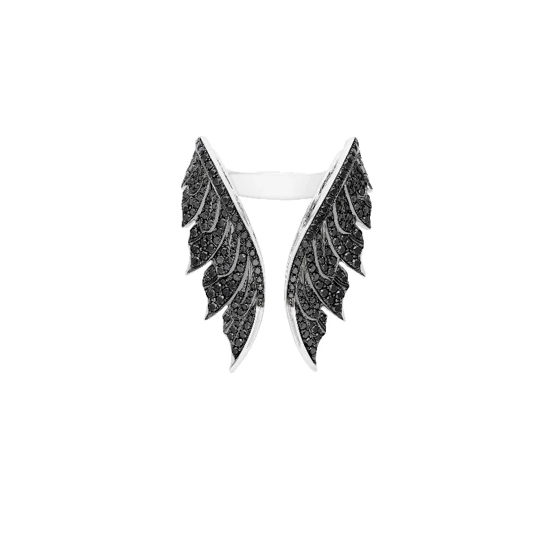 Women's rings evening-chic-Magnipheasant Open Tail Feather Ring