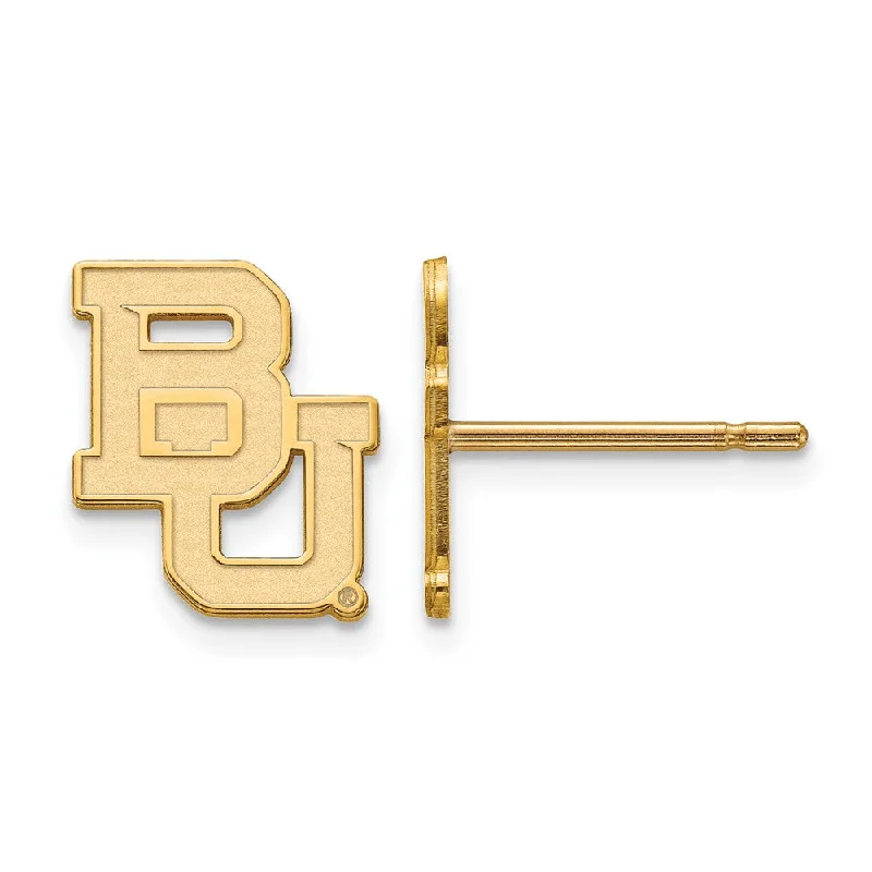 Women's earrings refined-gold-14k Yellow Gold Baylor University XS (Tiny) 'BU' Post Earrings