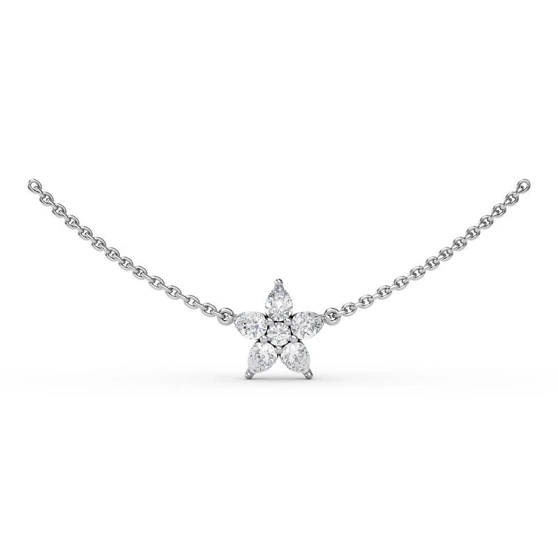 Women's necklaces green-Catalina Diamond Star Necklace N4974