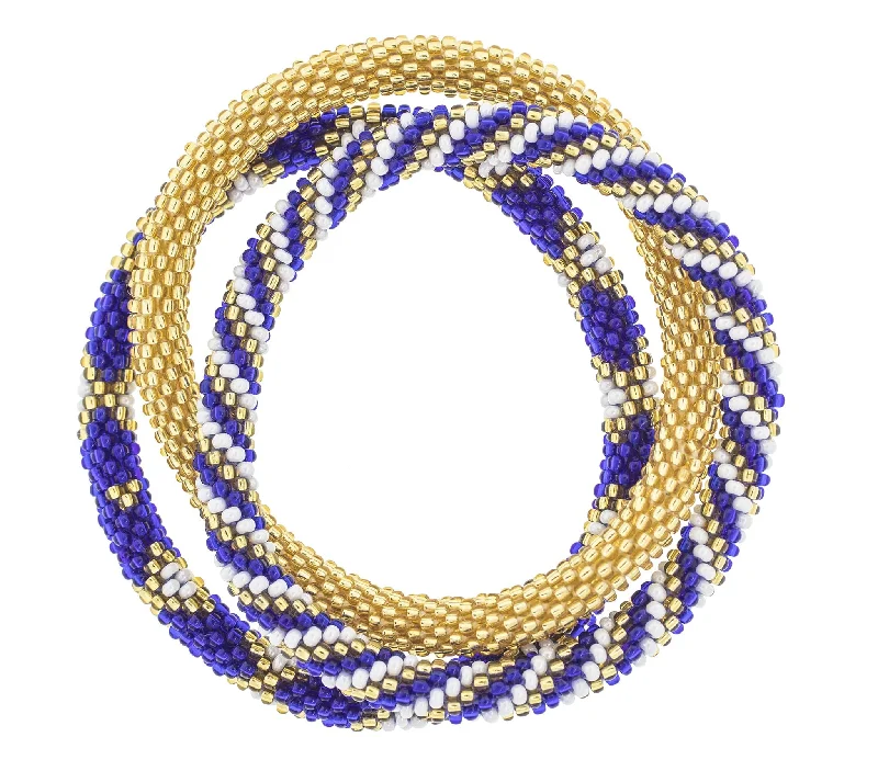 Women's bracelets wave-Game Day Roll-On® Bracelets <br> Gold & Navy