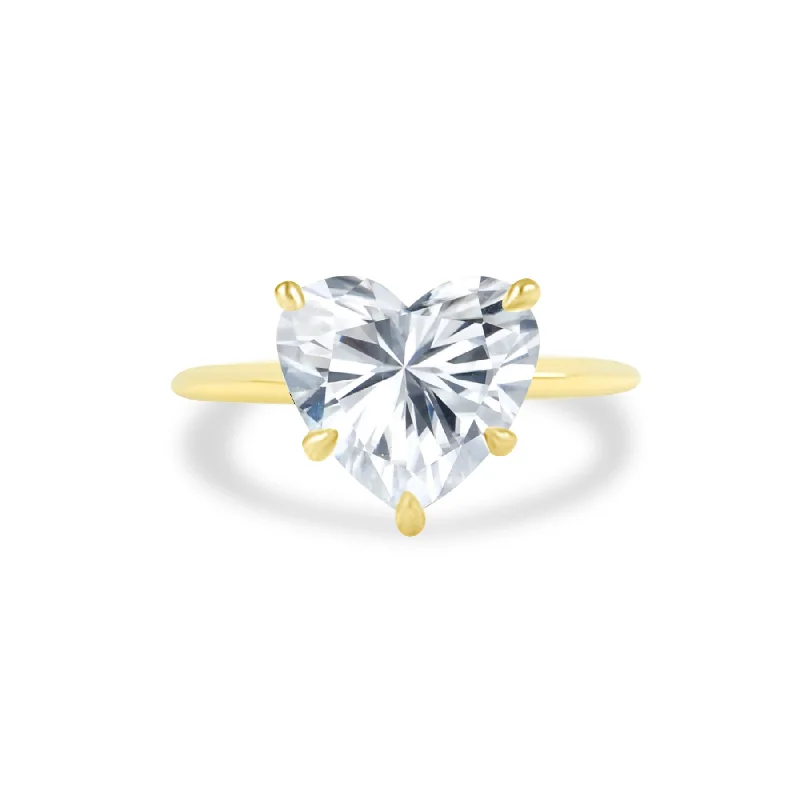 Women's rings tiered-Heart Cut Solitaire