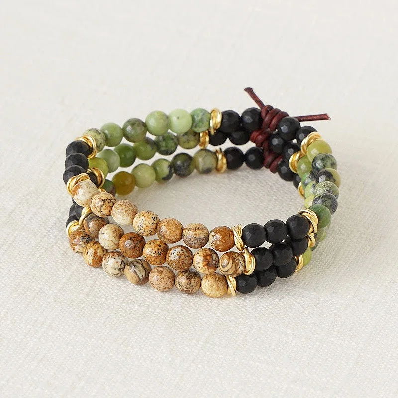 Women's bracelets striking-gemstone-Milspo Pride Mini Bracelet - Army | Military Spouse Bracelet