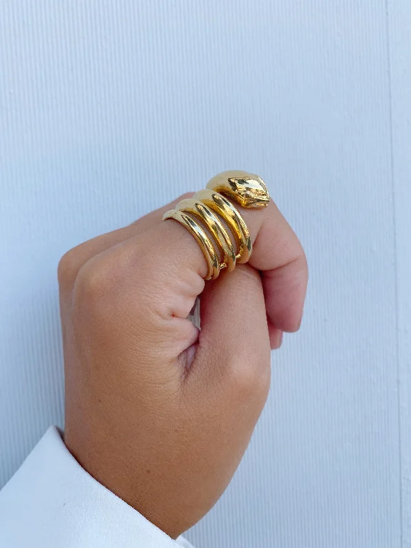 Women's rings perfect-gift-CELINE WRAPPED SNAKE RING