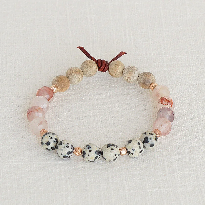 Women's bracelets fine-stone-Trust Your Journey - Blush | An Inspirational Bracelet