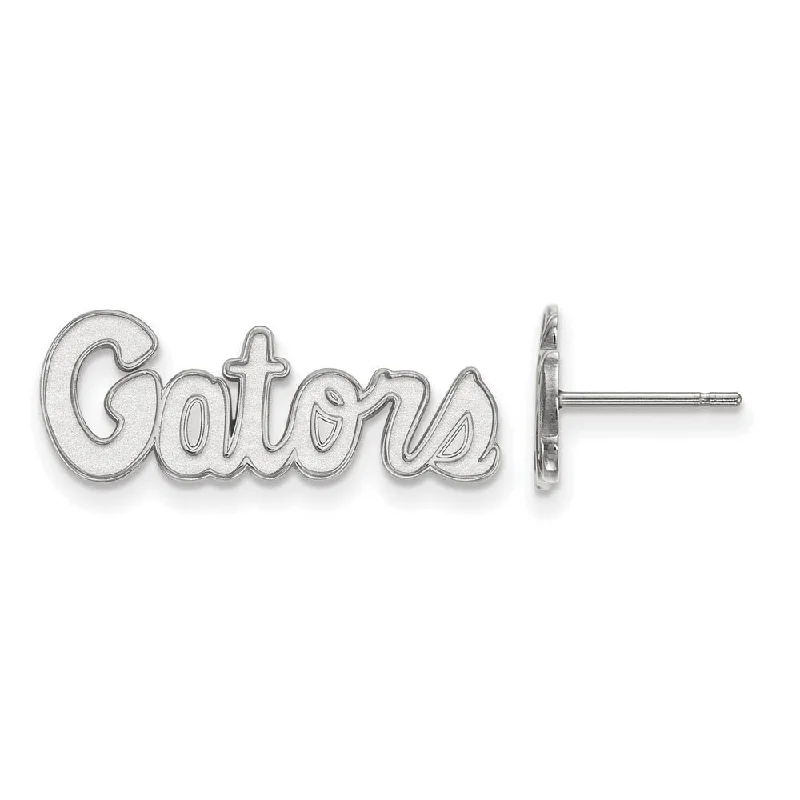 Women's earrings contemporary-twist-Sterling Silver University of Florida XS (Tiny) 'Gators' Post Earrings