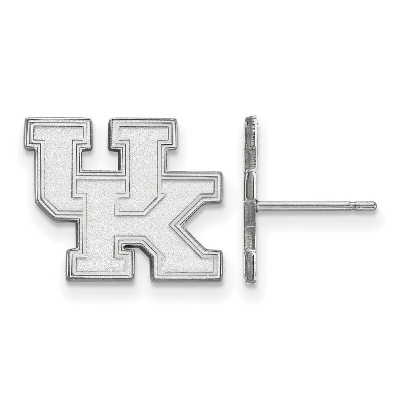 Women's earrings green-gold-14k White Gold University of Kentucky Small 'UK' Post Earrings