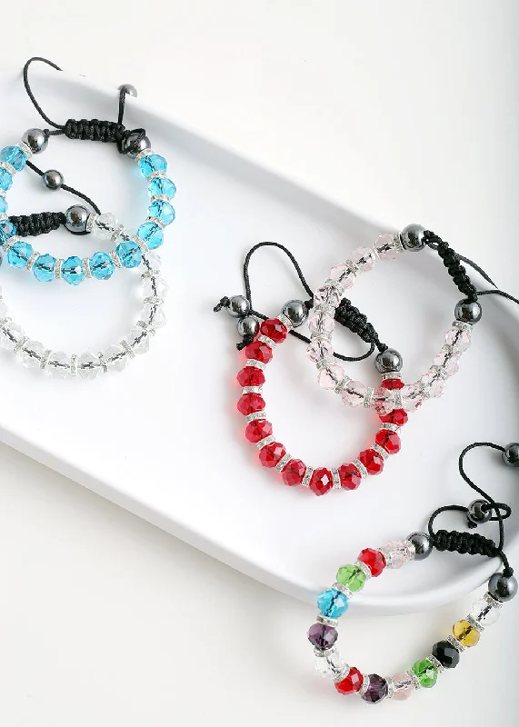 Women's bracelets evening-chic-Adjustable Translucent Bead Bracelet