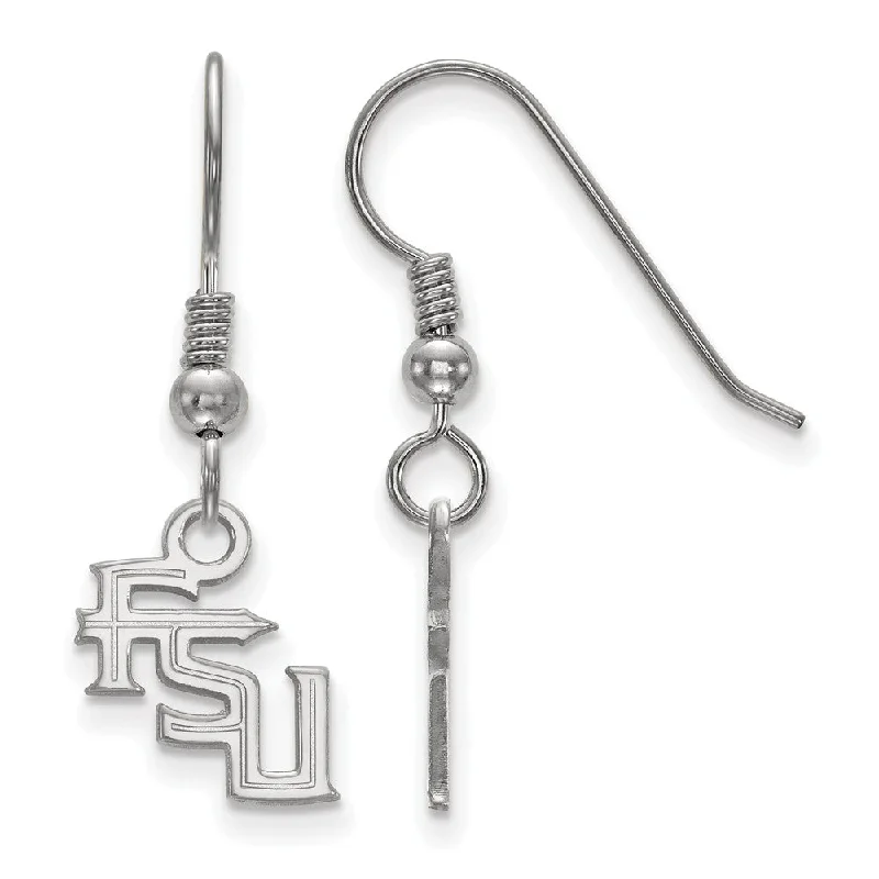 Women's earrings fine-chic-Sterling Silver Florida State University XS (Tiny) Dangle Earrings