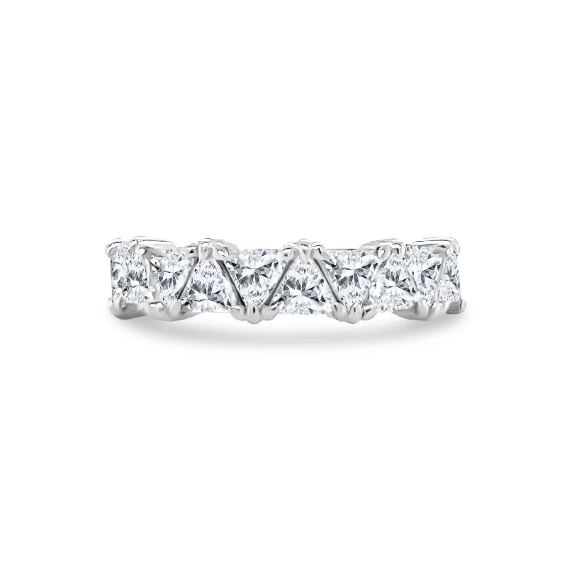 Women's rings fine-band-silver-Rotating Trillion Band