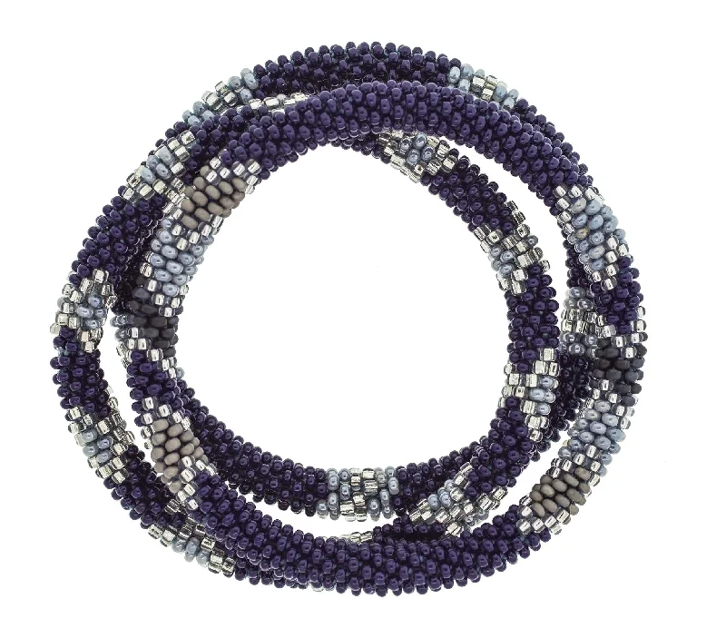 Women's bracelets high-silver-8 inch Roll-On® Bracelets <br> Indigo