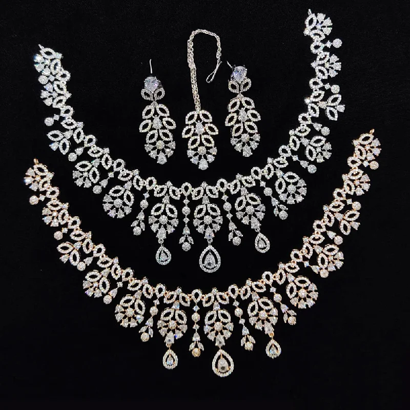 Women's necklaces creative-gem-JCM American Diamonds Necklace Set