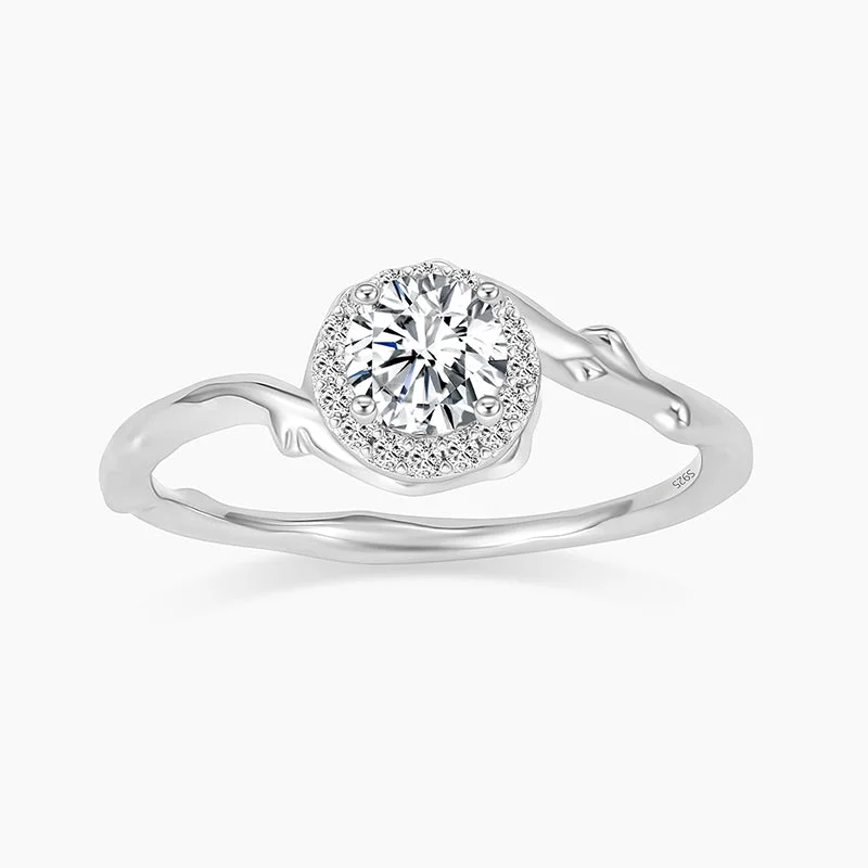 Women's engagement rings celebration-Round Cut Gemstone Engagement Rings