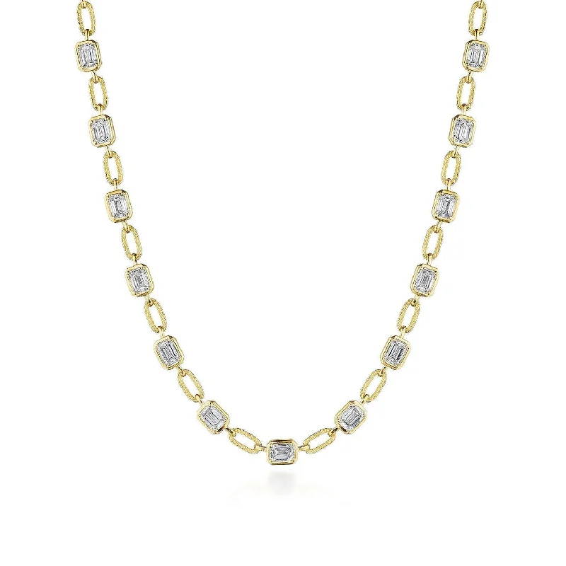 Women's necklaces striking-design-TACORI Allure | Lab Grown Diamond Link Necklace FN825EC55X4LDY16