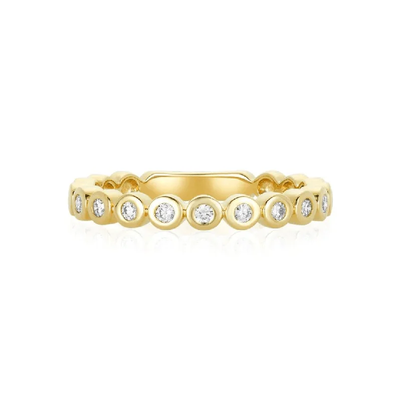 Women's rings contemporary-elegance-Diamond Bezel Band