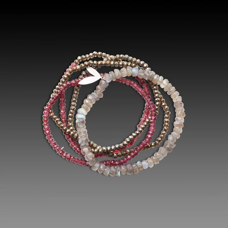 Women's bracelets contemporary-twist-Warm & Sparkly Bracelet Set