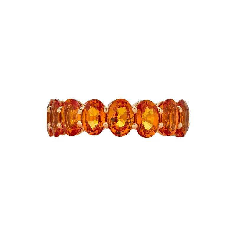 Women's rings gentle-gold-Orange Sapphire Eternity Band