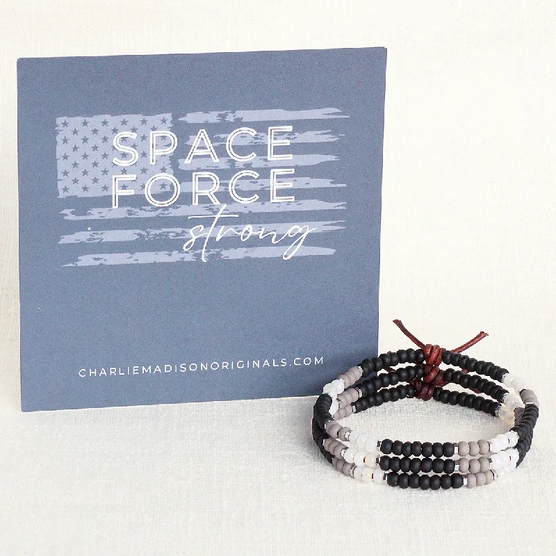 Women's bracelets chic-gift-Space Force Strong Bracelet | Tiny Stacker Seed Bead Bracelet