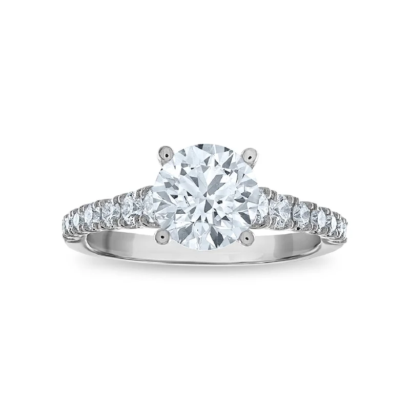 Women's engagement rings solitaire-Signature EcoLove Diamond Dreams 2 CTW Lab Grown Diamond Solitaire Engagement Ring in 14KT White Gold