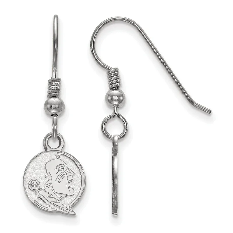 Women's earrings artisan-drop-Sterling Silver Florida State Univ. XS (Tiny) Dangle Earrings