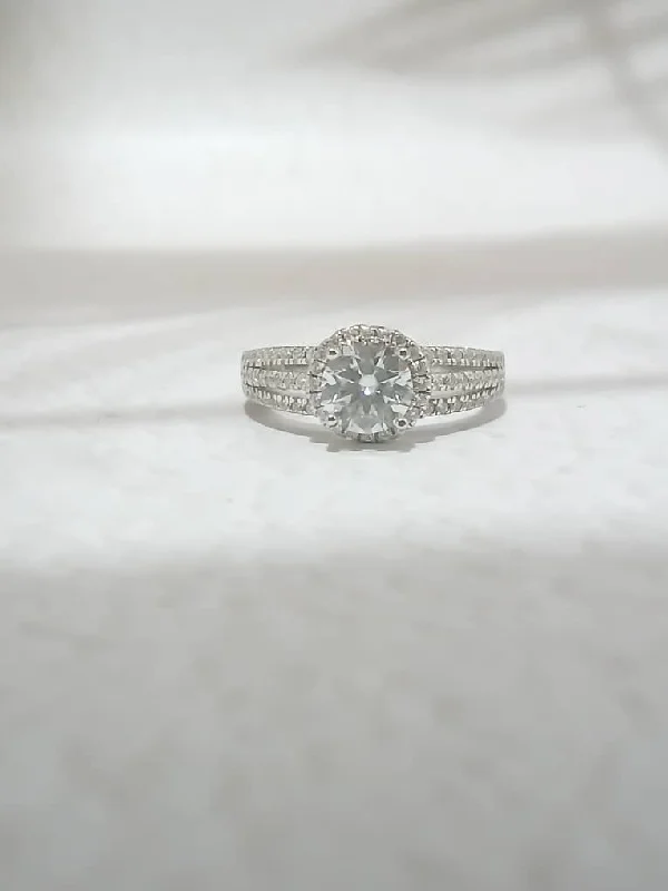 Women's engagement rings artistic-lux-Cora Moissanite Engagement Ring