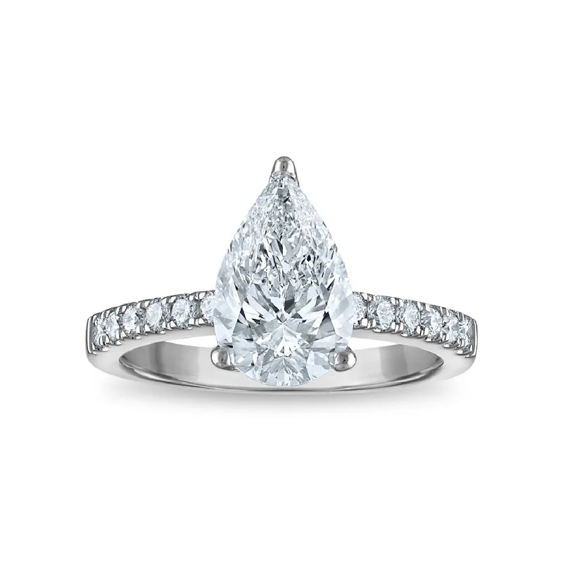 Women's engagement rings exquisite-Signature EcoLove Diamond Dreams 2-1/2 CTW Lab Grown Diamond Engagement Ring in 14KT White Gold