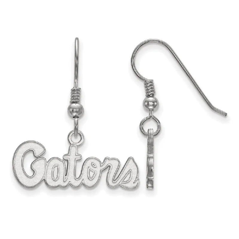 Women's earrings artisan-finish-Sterling Silver Univ. of Florida XS (Tiny) Dangle Earrings