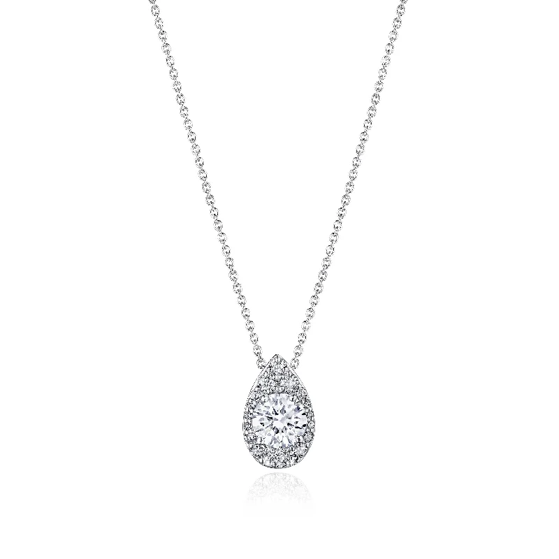 Women's necklaces sophisticated-TACORI Bloom | 17" Pear Bloom Diamond Necklace FP811NRDPS55