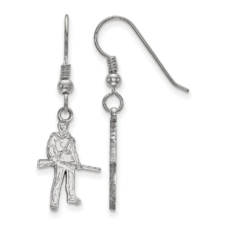 Women's earrings artisan-style-Sterling Silver West Virginia University Small Dangle Earrings