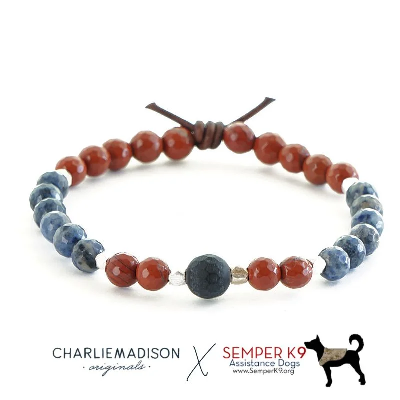 Women's bracelets aquamarine-Man's Best Friend Mini Bracelet | Semper K9 X Charliemadison Collaboration