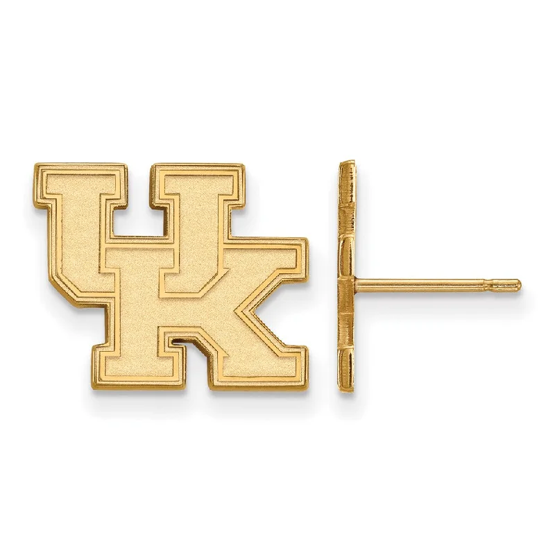 Women's earrings artisan-style-10k Yellow Gold University of Kentucky Small 'UK' Post Earrings