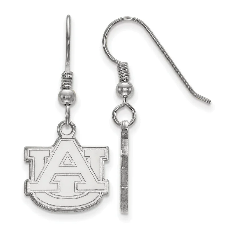 Women's earrings rare-design-Sterling Silver Auburn University Small 'AU' Dangle Earrings