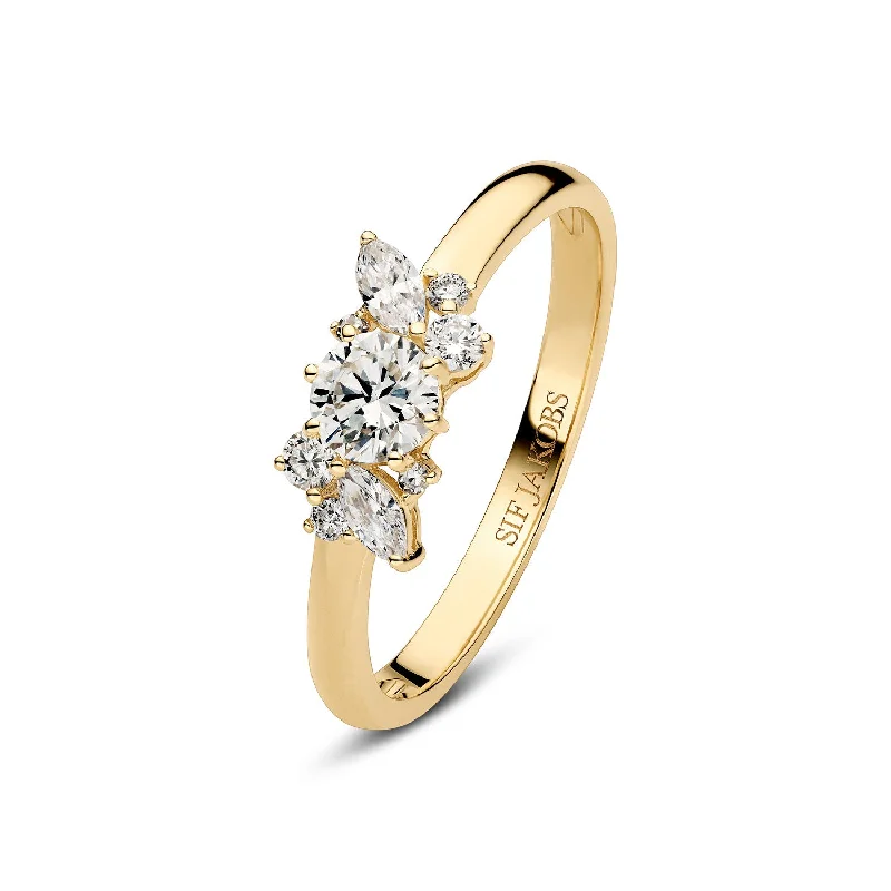 Women's rings fine-rose-Ring Lovere - with lab-grown diamonds