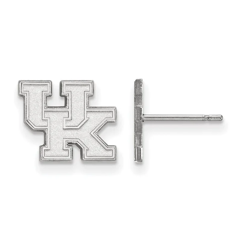 Women's earrings gentle-style-10k White Gold University of Kentucky XS (Tiny) 'UK' Post Earrings