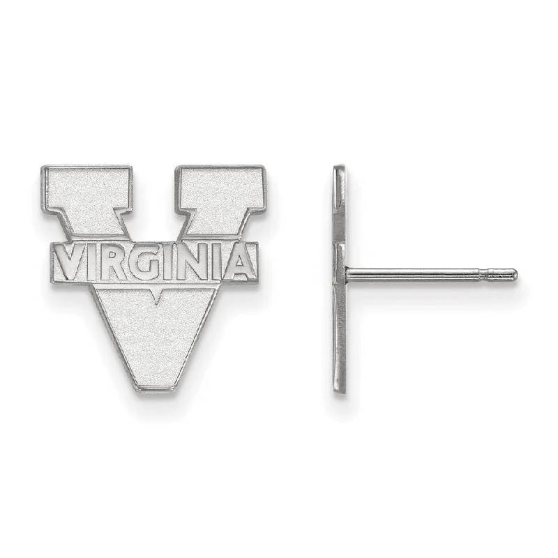 Women's earrings daily-glow-10k White Gold University of Virginia Small Post Earrings