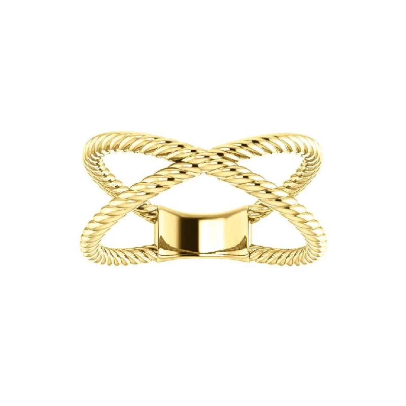 Women's rings enduring-chic-Rope X Ring