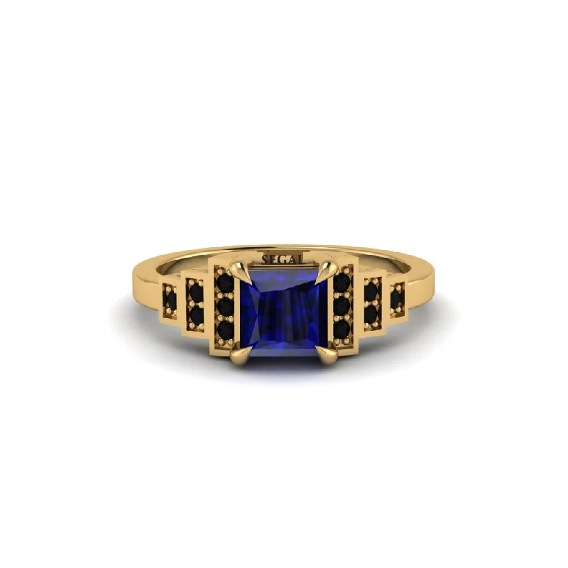 Women's engagement rings proposal-chic-Sapphire Geometric Princess Cut Engagement Ring - Thea No. 43