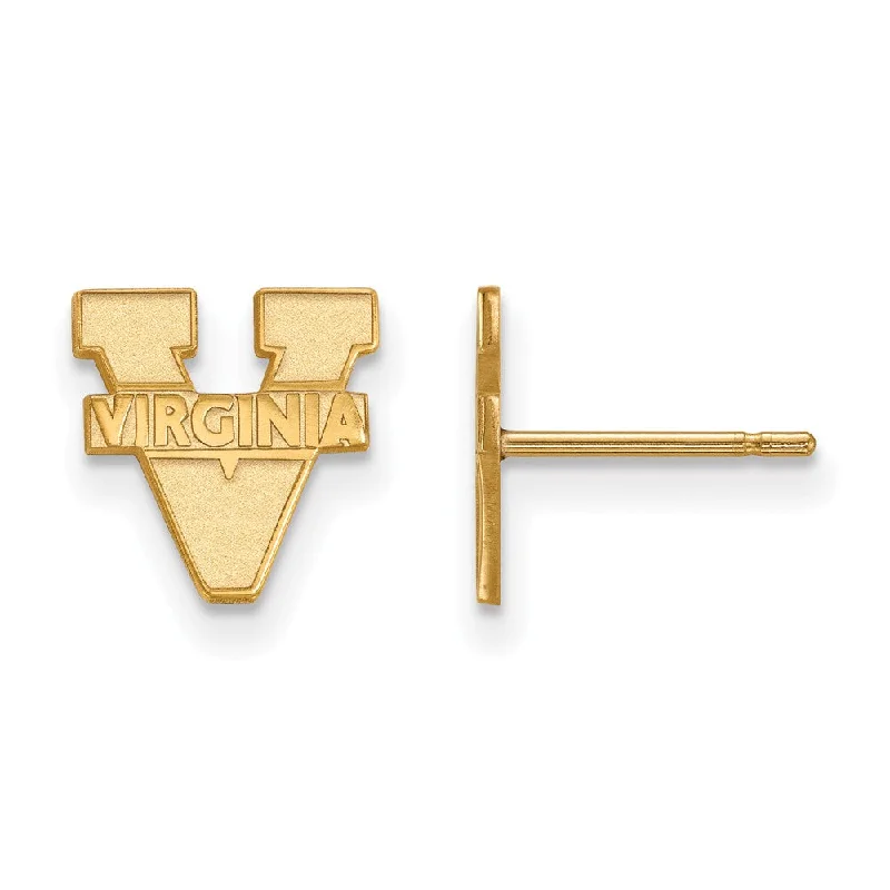 Women's earrings holiday-10k Yellow Gold University of Virginia XS (Tiny) Post Earrings