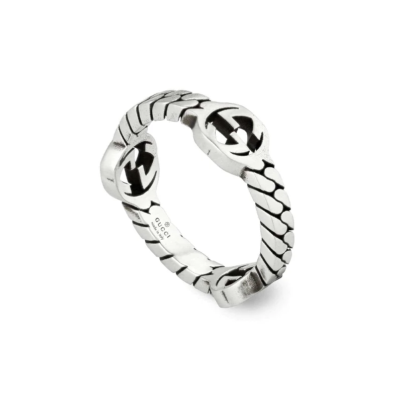 Women's rings soft-style-Interlocking G Station Ring