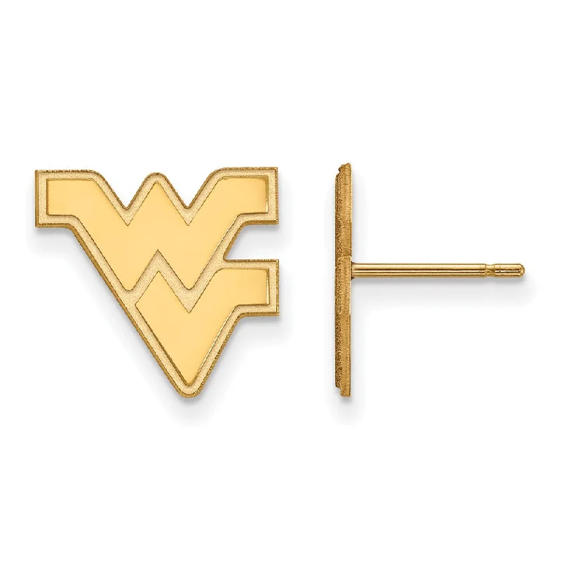 Women's earrings high-silver-10k Yellow Gold West Virginia University Small Post Earrings