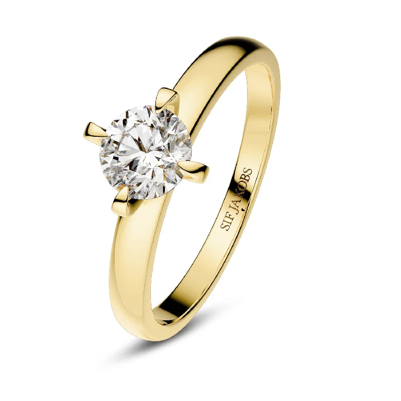 Women's rings gentle-elegance-Solitaire ring Venice - with lab-grown diamond