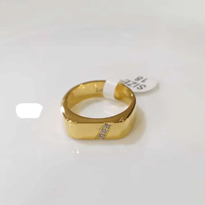 Women's rings contemporary-gem-Tarohi Jewels Gold Plated Austrian Stone Rings