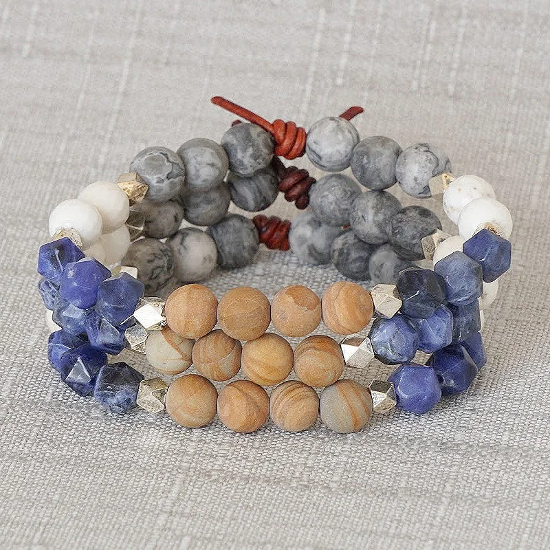 Women's bracelets fine-stone-Courage - Blue | Military Tribute Bracelet