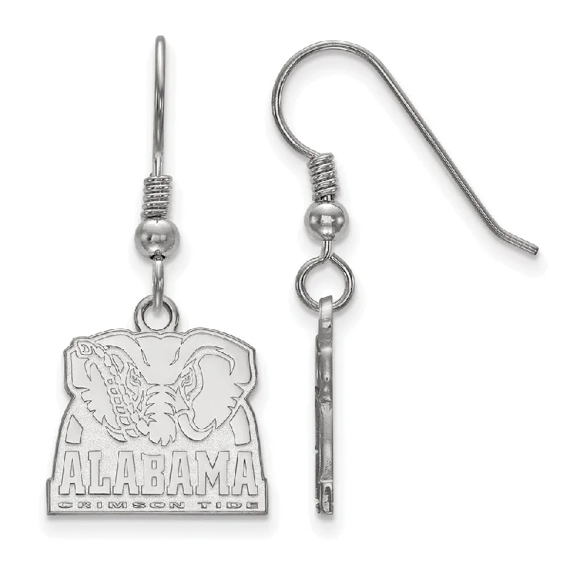 Women's earrings retro-chic-Sterling Silver University of Alabama Small Logo Dangle Earrings