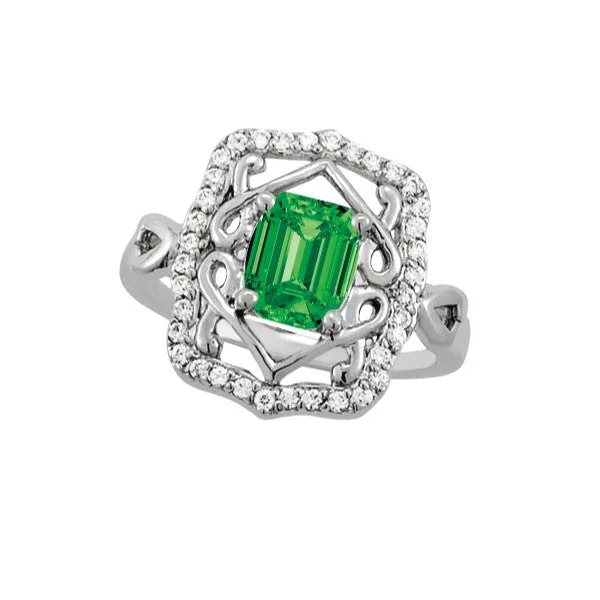 Women's rings contemporary-elegance-14K Emerald Cut Diamond Ring