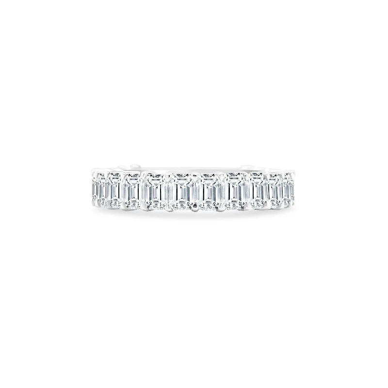 Women's rings fine-rose-band-North/South Emerald Cut Diamond Band